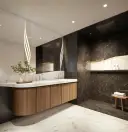 Primary Bathroom Dark, Mercedes-Benz Places Miami, JDS Development Group, by The Boundary